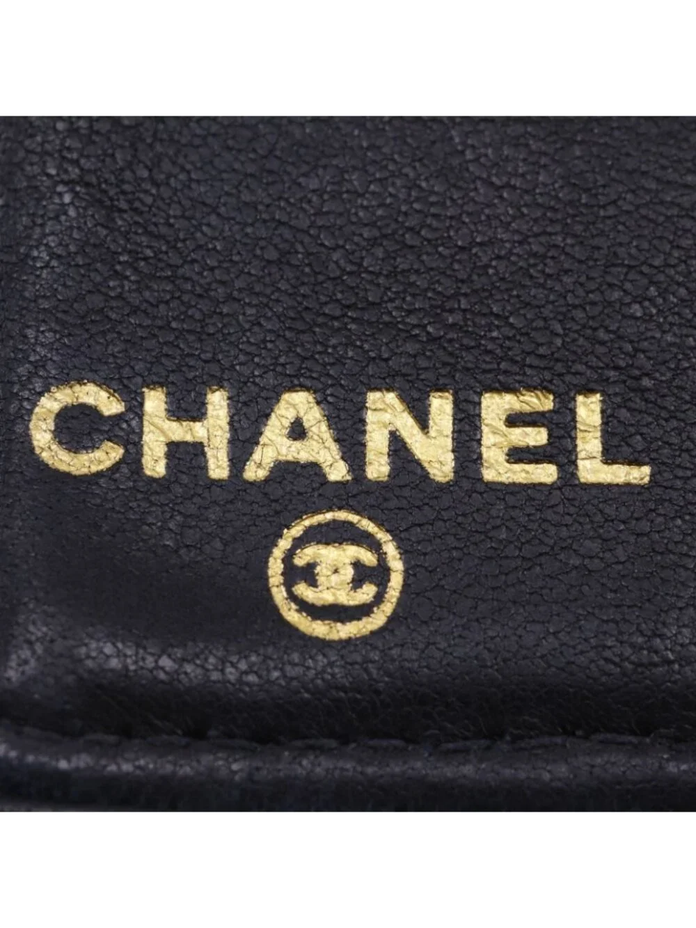 Chanel CC Logo Caviar Leather Black Wallet